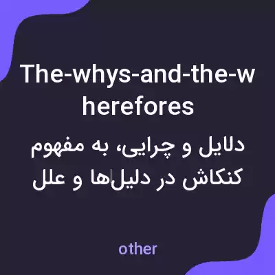 معنی the-whys-and-the-wherefores به فارسی