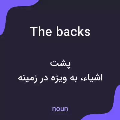 معنی the backs به فارسی معنی the backs به فارسی