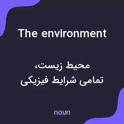 معنی the environment به فارسی معنی the environment به فارسی
