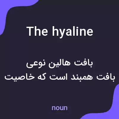 معنی the hyaline به فارسی معنی the hyaline به فارسی