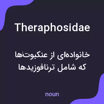 معنی theraphosidae به فارسی معنی theraphosidae به فارسی