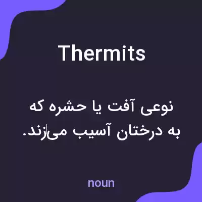 معنی thermits به فارسی معنی thermits به فارسی