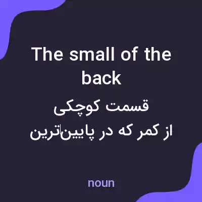 معنی the small of the back به فارسی معنی the small of the back به فارسی