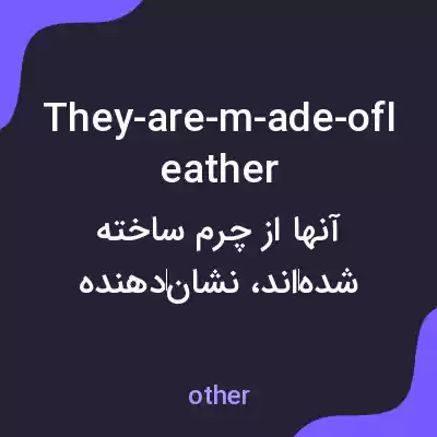 معنی they-are-m-ade-ofleather به فارسی