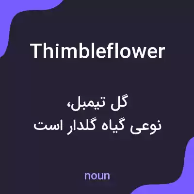 معنی thimbleflower به فارسی معنی thimbleflower به فارسی