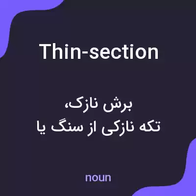 معنی thin-section به فارسی معنی thin-section به فارسی