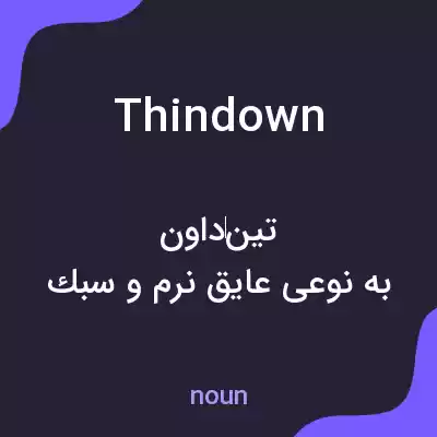معنی thindown به فارسی معنی thindown به فارسی