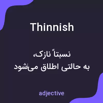 معنی thinnish به فارسی