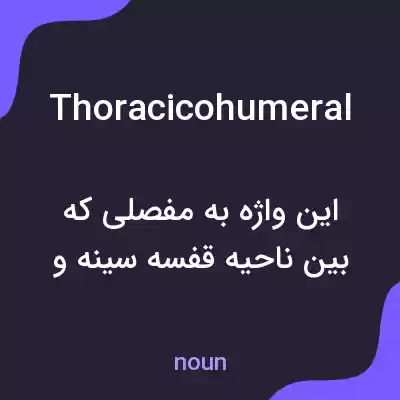 معنی thoracicohumeral به فارسی