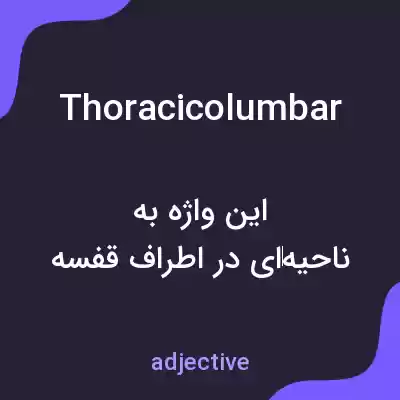 معنی thoracicolumbar به فارسی معنی thoracicolumbar به فارسی