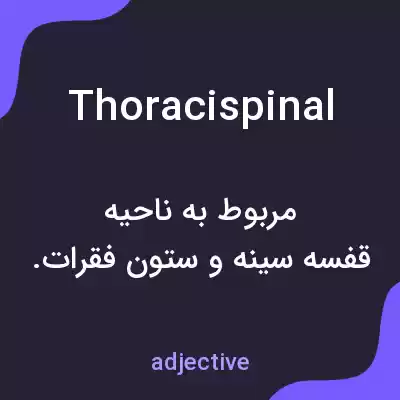 معنی thoracispinal به فارسی معنی thoracispinal به فارسی