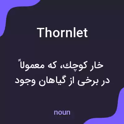 معنی thornlet به فارسی معنی thornlet به فارسی