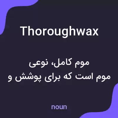 معنی thoroughwax به فارسی معنی thoroughwax به فارسی
