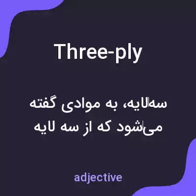 معنی three-ply به فارسی معنی three-ply به فارسی