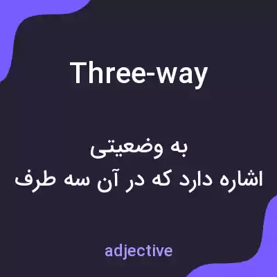 معنی three-way به فارسی معنی three-way به فارسی