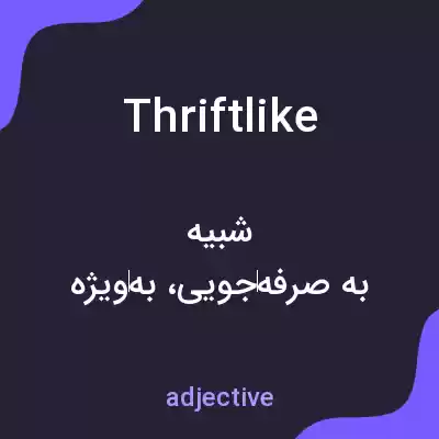 معنی thriftlike به فارسی معنی thriftlike به فارسی