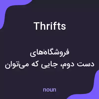معنی thrifts به فارسی معنی thrifts به فارسی