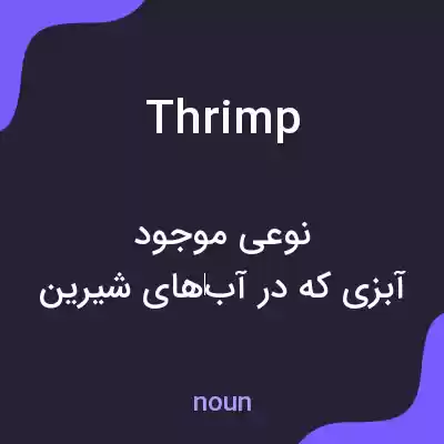 معنی thrimp به فارسی