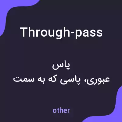 معنی through-pass به فارسی