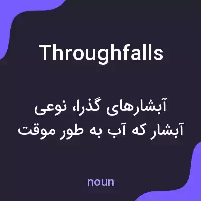 معنی throughfalls به فارسی