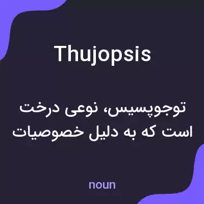 معنی thujopsis به فارسی معنی thujopsis به فارسی