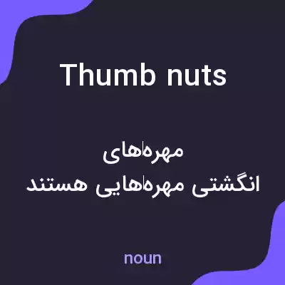 معنی thumb nuts به فارسی معنی thumb nuts به فارسی