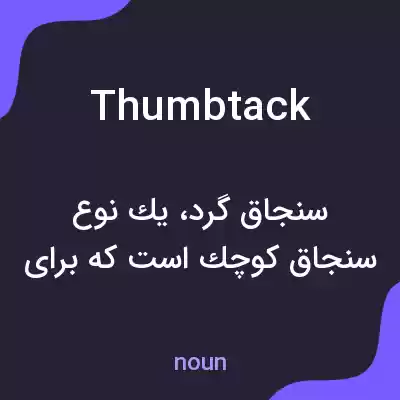معنی thumbtack به فارسی معنی thumbtack به فارسی
