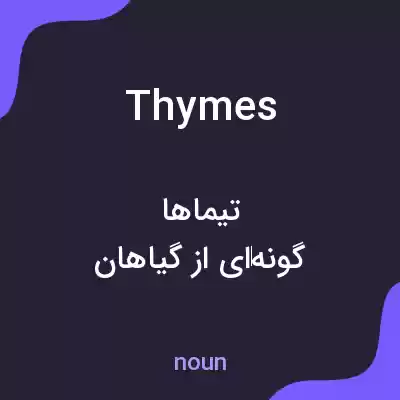 معنی thymes به فارسی معنی thymes به فارسی