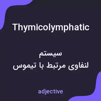 معنی thymicolymphatic به فارسی معنی thymicolymphatic به فارسی