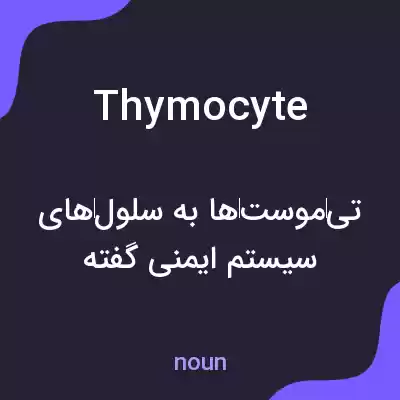 معنی thymocyte به فارسی معنی thymocyte به فارسی