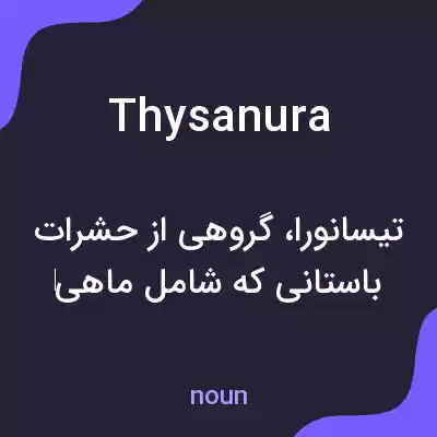 معنی thysanura به فارسی معنی thysanura به فارسی