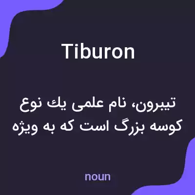 معنی tiburon به فارسی معنی tiburon به فارسی