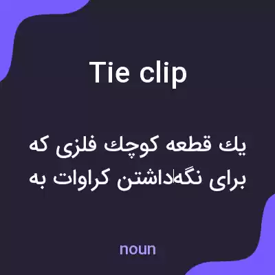 معنی tie clip به فارسی معنی tie clip به فارسی