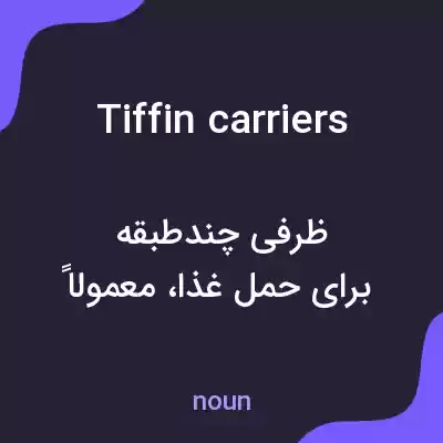 معنی tiffin carriers به فارسی معنی tiffin carriers به فارسی