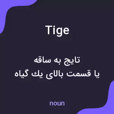 معنی tige به فارسی معنی tige به فارسی