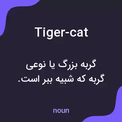 معنی tiger-cat به فارسی معنی tiger-cat به فارسی