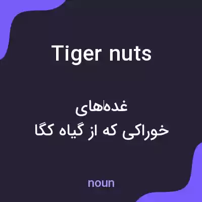 معنی tiger nuts به فارسی معنی tiger nuts به فارسی