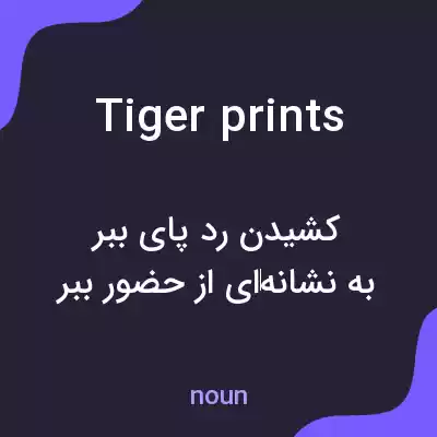 معنی tiger prints به فارسی معنی tiger prints به فارسی