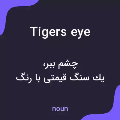 معنی tigers eye به فارسی معنی tigers eye به فارسی