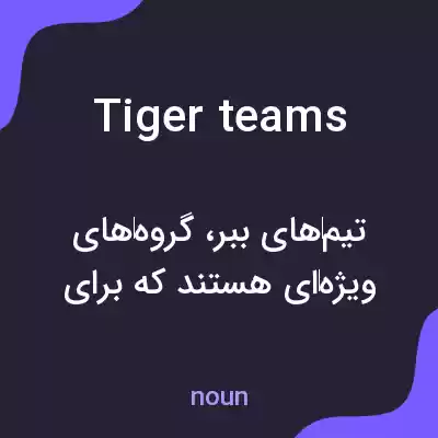 معنی tiger teams به فارسی معنی tiger teams به فارسی