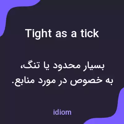 معنی tight as a tick به فارسی معنی tight as a tick به فارسی
