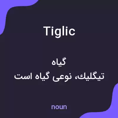 معنی tiglic به فارسی معنی tiglic به فارسی