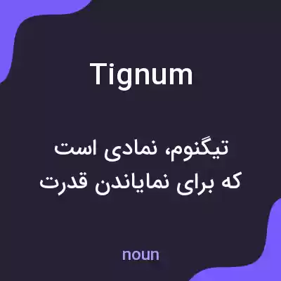 معنی tignum به فارسی معنی tignum به فارسی