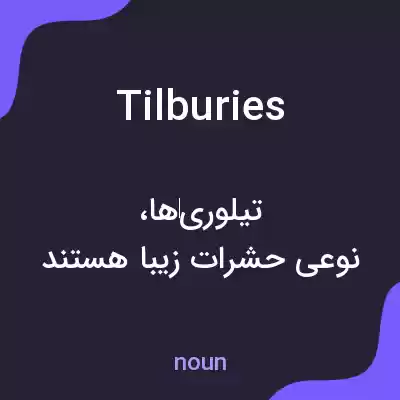 معنی tilburies به فارسی معنی tilburies به فارسی