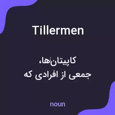 معنی tillermen به فارسی معنی tillermen به فارسی