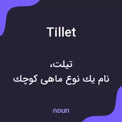 معنی tillet به فارسی معنی tillet به فارسی