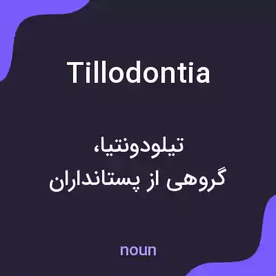 معنی tillodontia به فارسی معنی tillodontia به فارسی