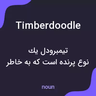 معنی timberdoodle به فارسی معنی timberdoodle به فارسی