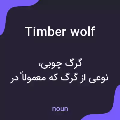 معنی timber wolf به فارسی معنی timber wolf به فارسی