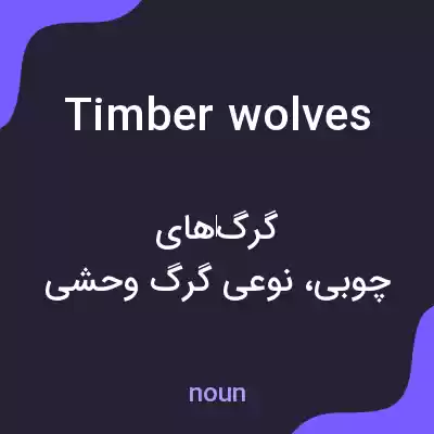 معنی timber wolves به فارسی معنی timber wolves به فارسی
